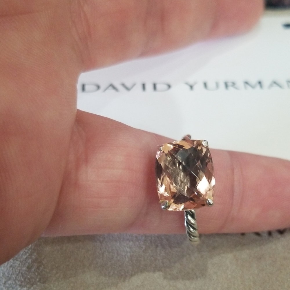 David Yurman  Pink Morganite Ring Precious Stone